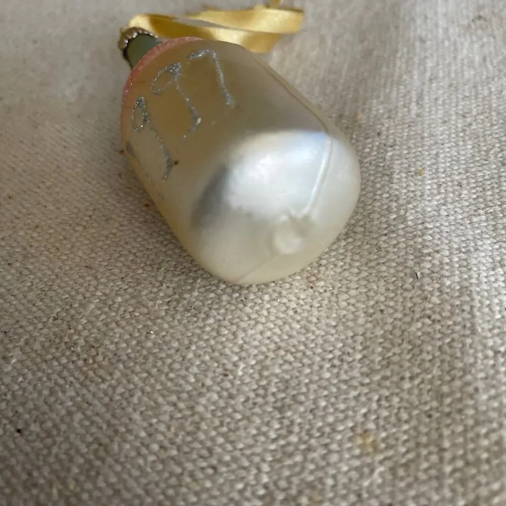 Baby Bottle blown glass Christmas ornament vintage